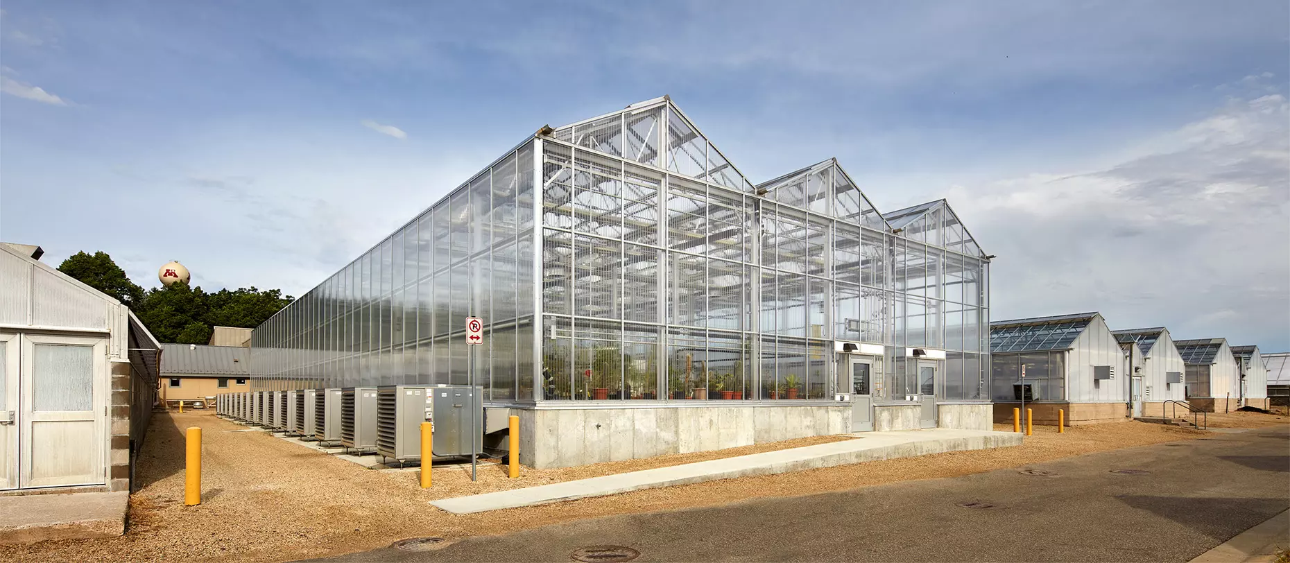 Plant Growth Research Facility greenhouse exterior