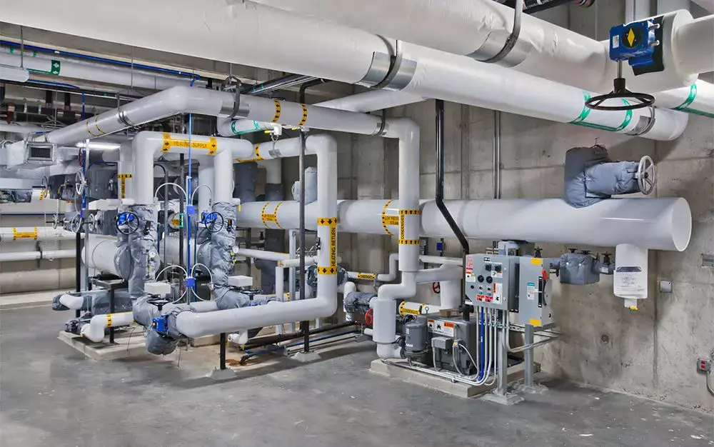 Many white pipes